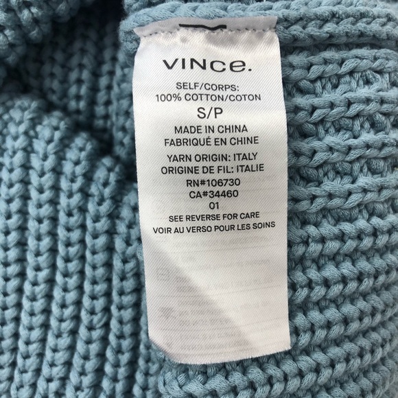 VINCE Waffle Stitch Knit Sleeveless Sweater Tank Size S - Picture 7 of 10